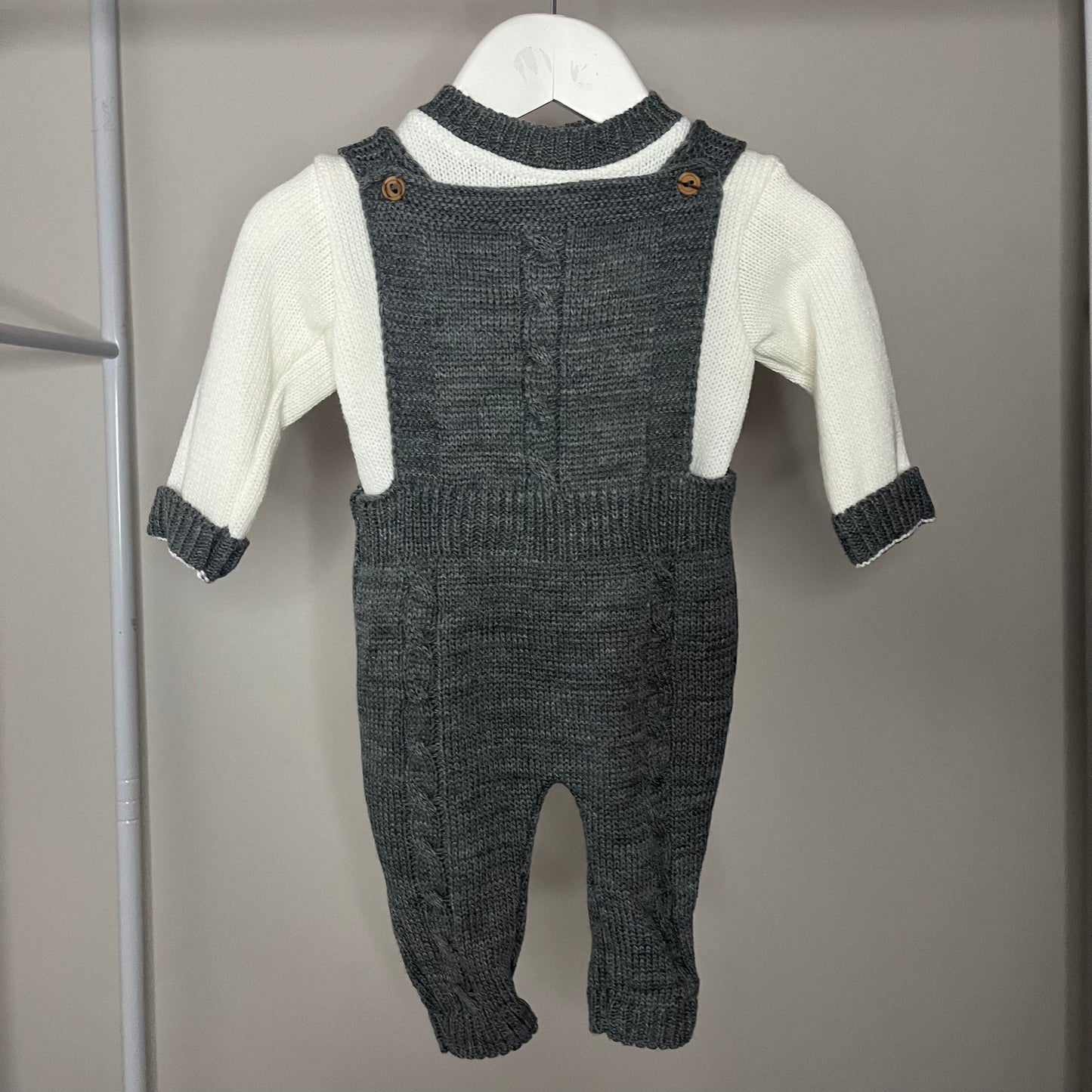 Grey 4pc Dungaree Set