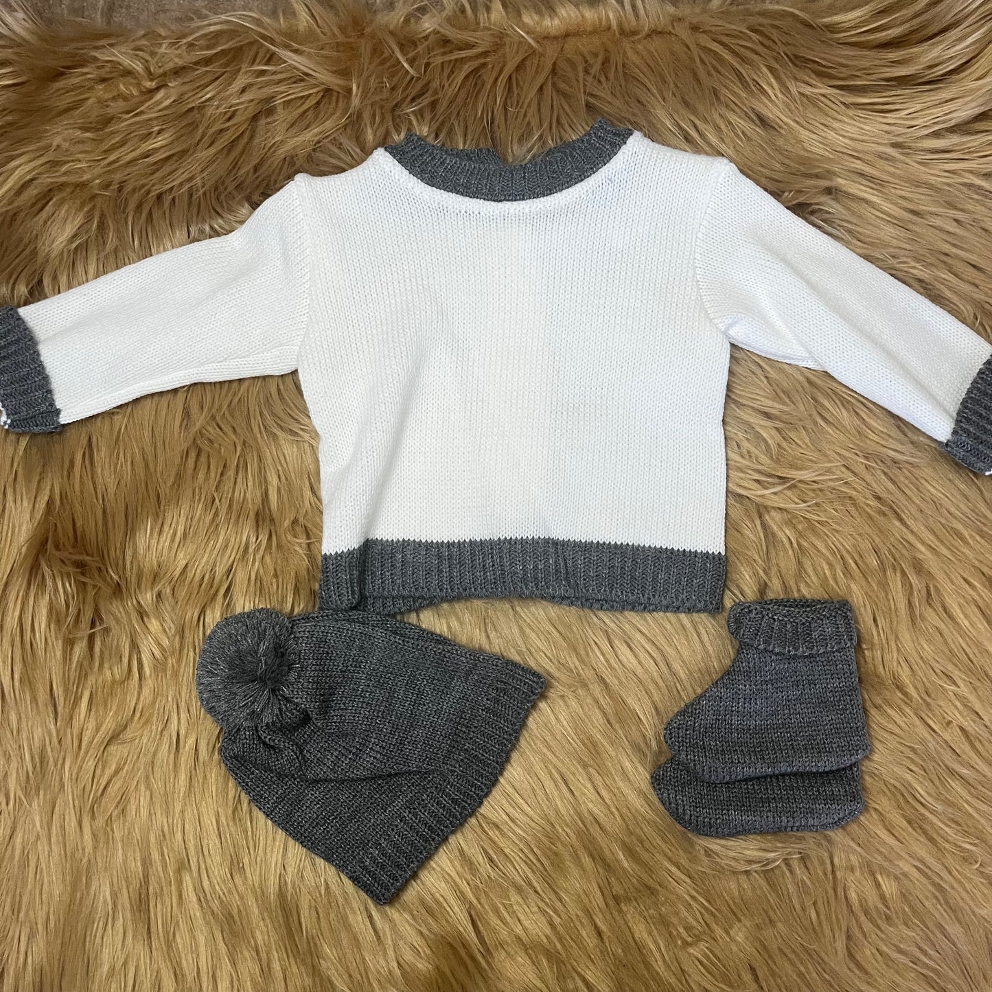 Grey 4pc Dungaree Set