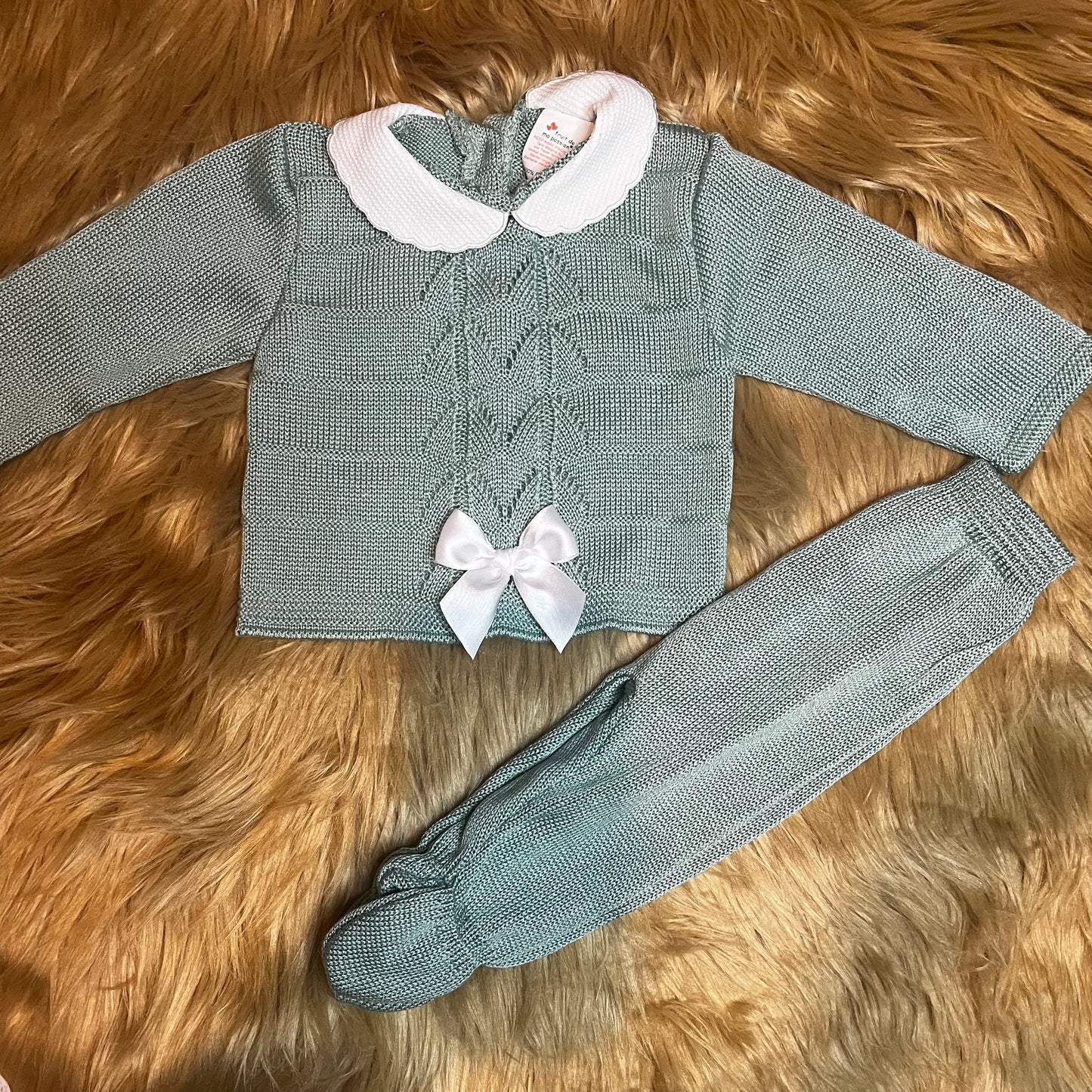 Newborn Sage Knitted 3pc Set