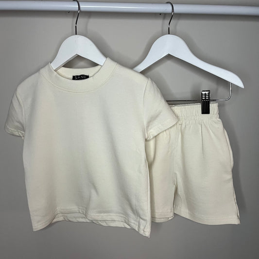 Boys Cream Two Piece Set