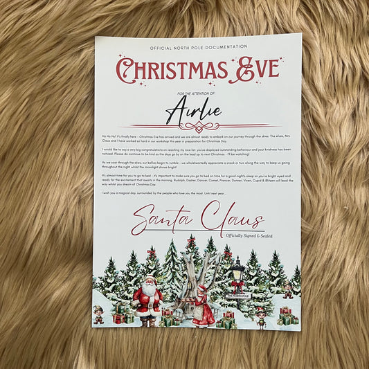 Personalised Christmas Eve Letter